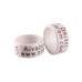 RING personalized PLASTIC laser engraved, color WHITE