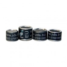 RING personalized METAL WITH PLASTIC color BLACK
