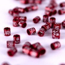 Canary rings (aluminium) color RED